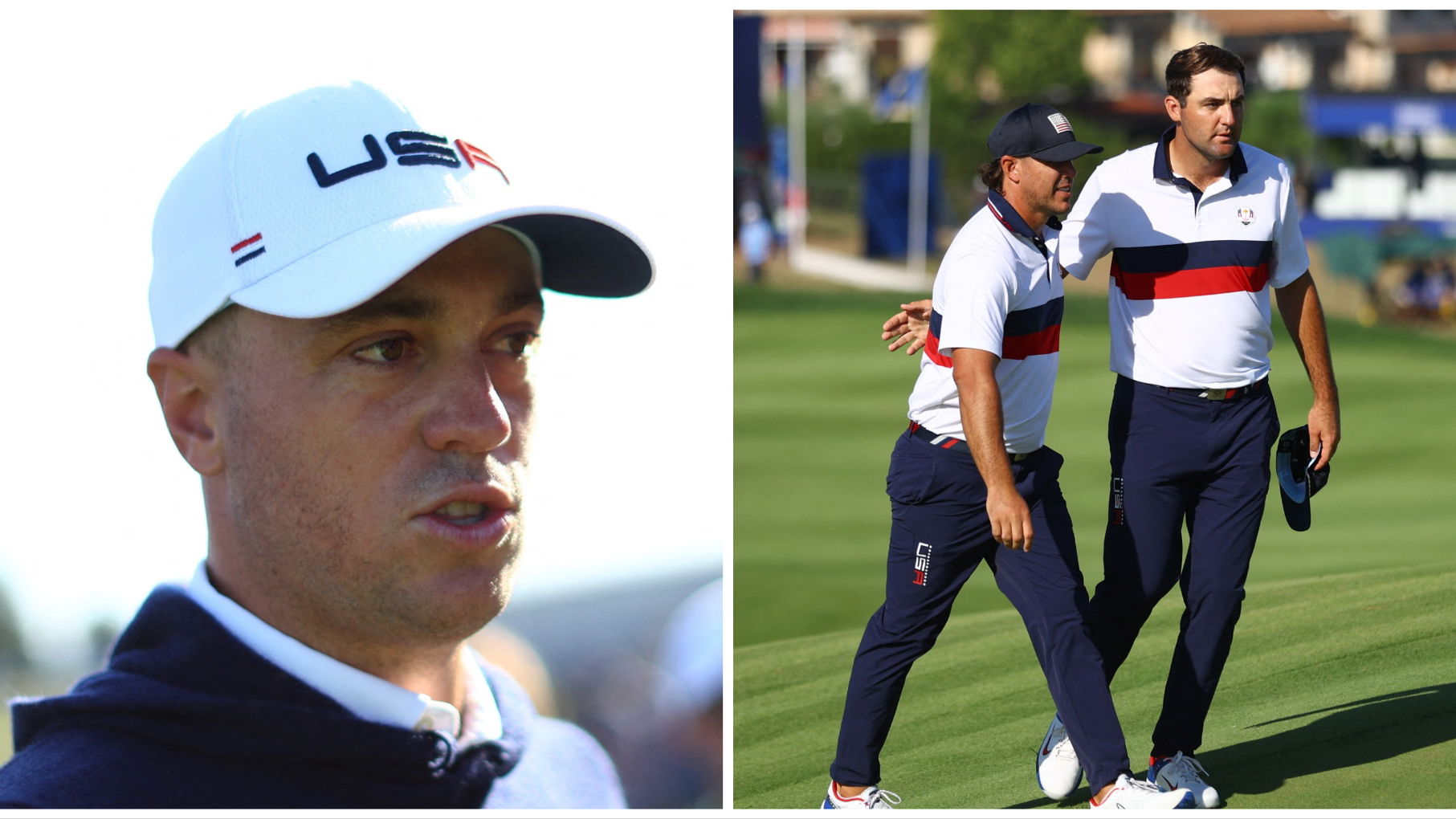WATCH: JT's reaction to Koepka and Scheffler's record 9&7 Ryder Cup defeat